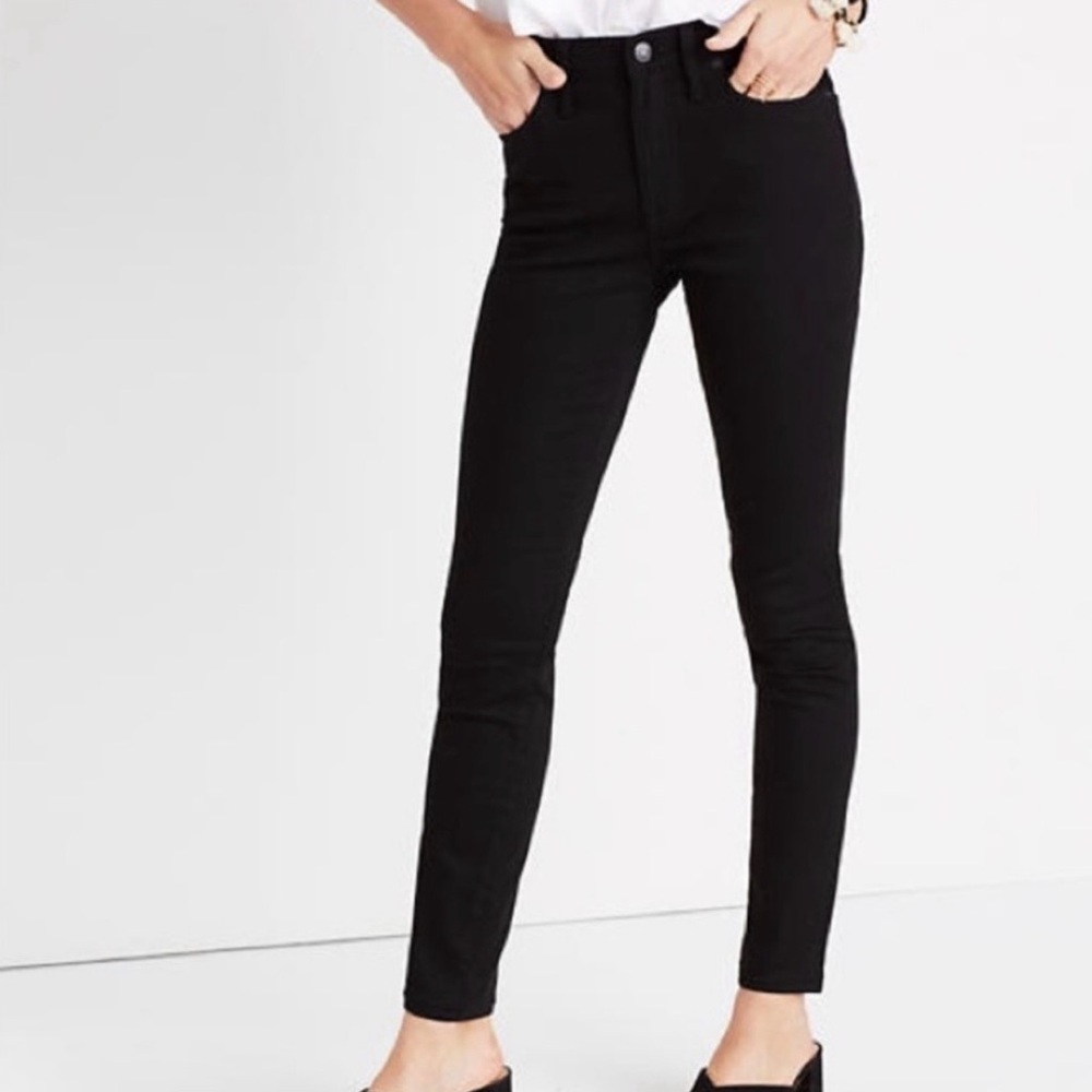 Madewell Jeans 9” High Rise Skinny Black 27 Short Petite Slim Stretch Classic